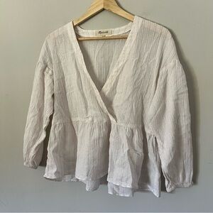 Madewell white flowy top